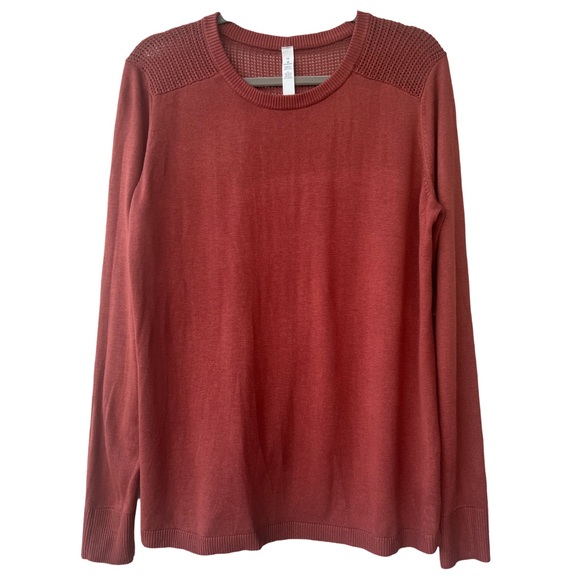 Lululemon Women Sweater Back To Balance Red Rustic Clay Cashmere